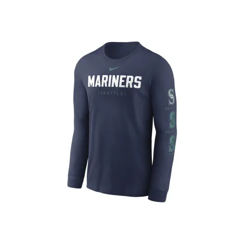 nike Seattle Mariners Repeater T Рубашка Мужская Морской Синий