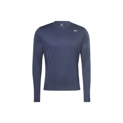 Reebok Training Long Sleeve Tech T Shirt Men's Marine Blue
