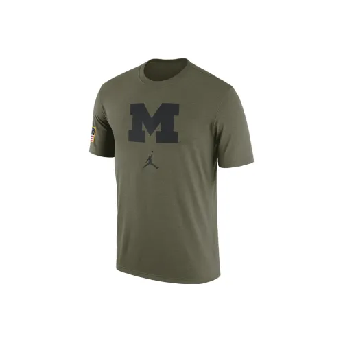 Jordan Michigan T-Shirt Мужская Средний Оливковый