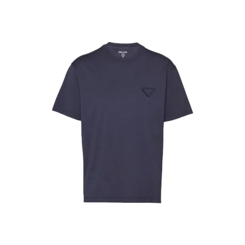 PRADA T Рубашка Мужская Морской Синий