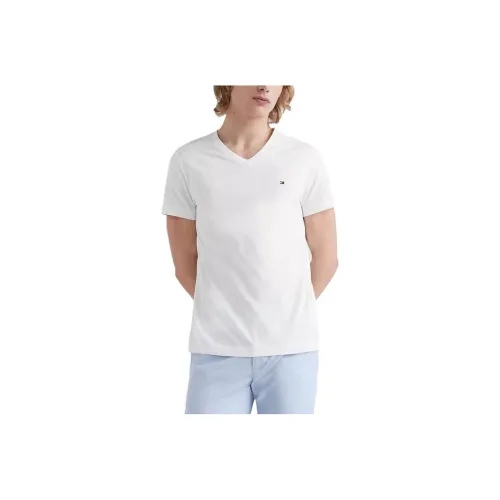 Tommy Hilfiger Slim Fit ESSENTIAL V T-Shirt Рубашка Мужская Белая