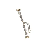 Золото и белый/драгоценный камень, украшенный горным хрусталем, ремень