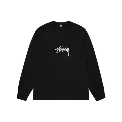 Stussy Праздника FW23 Маленький STOCK LS Tee ПИГМЕНТ Окрашенная Рубашка Унисекс