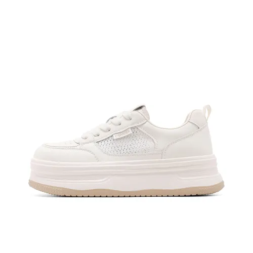 C°BANNER Устойчивые к истиранию Низкие Кроссовки для скейтбординга Женские Бежево-абрикосовые