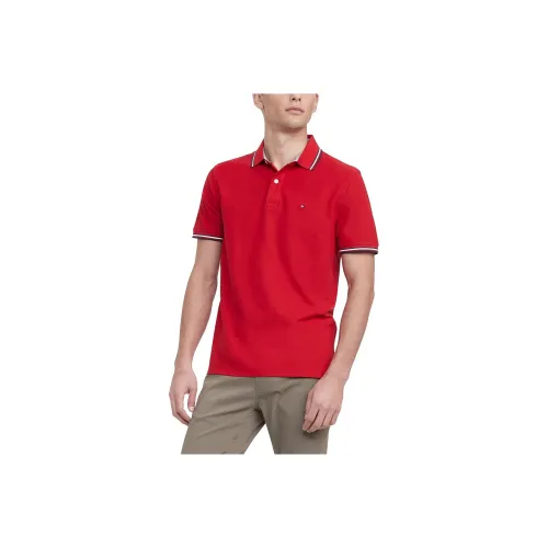 Tommy Hilfiger Red Men's T-Shirts Томми Хилфигер Красные Мужские Футболки