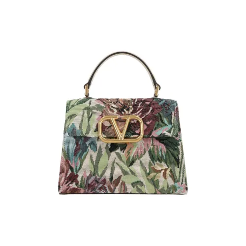 Valentino VSLING Ткань Одно Плечо Сумка Маленькая Женская Зеленая и Многоцветная