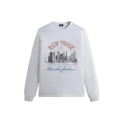 Kith X New York Knicks Co Бренд Белая Унисекс Футболка