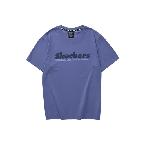 Skechers Рукав с оборванным плечом T-рубашка Мужская Swordfish Синий