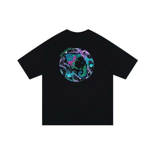 PAULASARA 100% хлопок Короткий рукав Т-рубашка Унисекс Черный