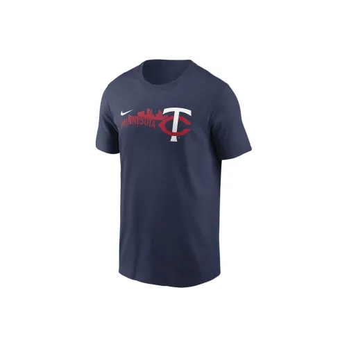 nike Minnesota Twins Local Команда Фраза T Рубашка Мужская Морской синий