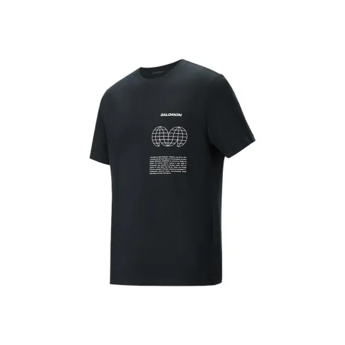 SALOMON SAL Globe Graphic SS Tee T-Shirt Унисекс Темно-черный