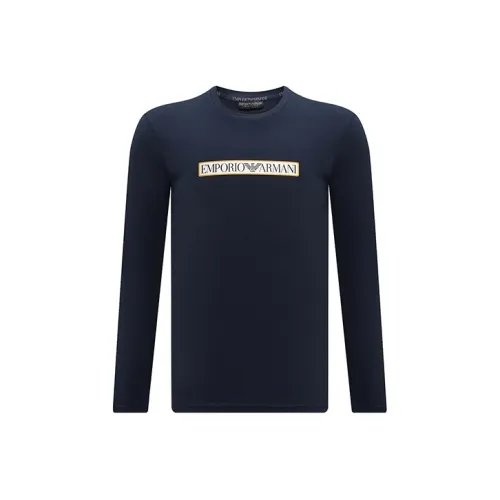 EMPORIO ARMANI FW23 T Рубашка Мужская Темно-синяя