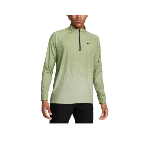 nike Tour Dri Fit ADV 1 2 ZIP GOLF Топ T Рубашка Мужская Масляный Зеленый