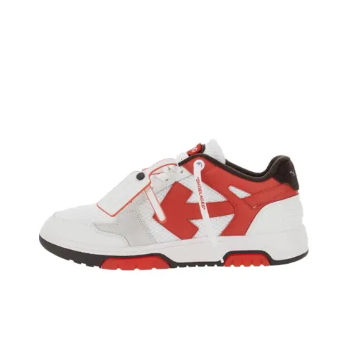 Off Белый Out Of Office Низкие Кроссовки для скейтбординга Мужские Красно-белые