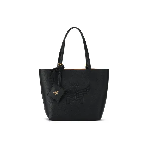 MCM Кожа Тоут Сумка Сумка для покупок Сумка на плечо Сумка мини Женская Черная