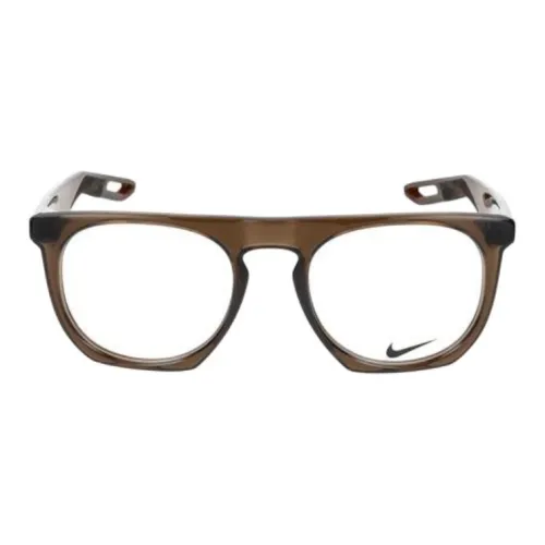 nike Ацетат Овальные Оправы для очков Женские Коричневый