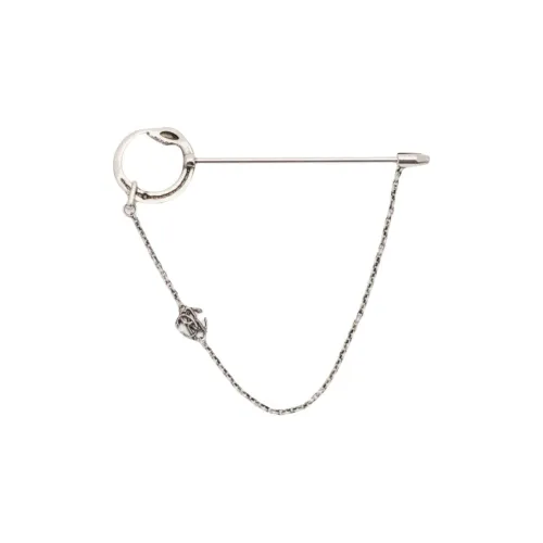 Roberto Cavalli Латунь Броши Мужской Серебряный