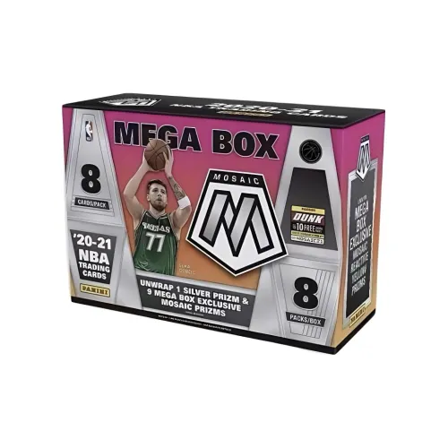 PANINI 2020 21 Mosaic Mega Box Mosaic NBA Player Card Box Basketball Sports Cards Complete Box