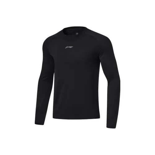 LINING Длинный рукав Т-рубашка Мужская Черная