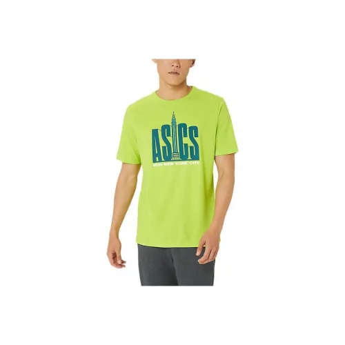 Asics RUN NYC RUN CLUB Желтый Унисекс T-рубашки