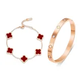 Четырехлистный клевер, одежда, наборы (красный)