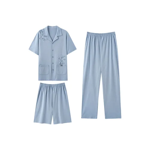 XIAFENYAN Пижамный комплект мужской светло-синий