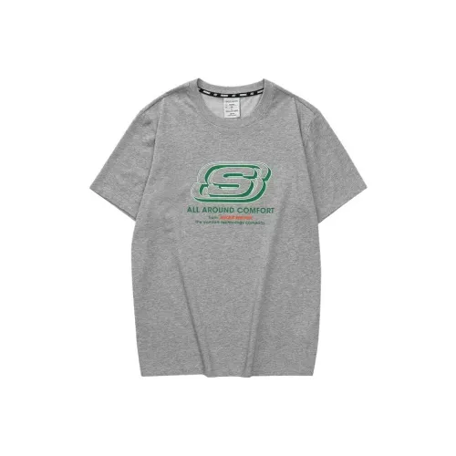 Skechers Colorful T-Shirt Унисекс Средний Фотиния Серый