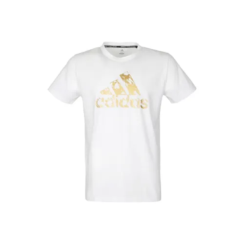 Adidas T-Shirt Unisex Белое Золото