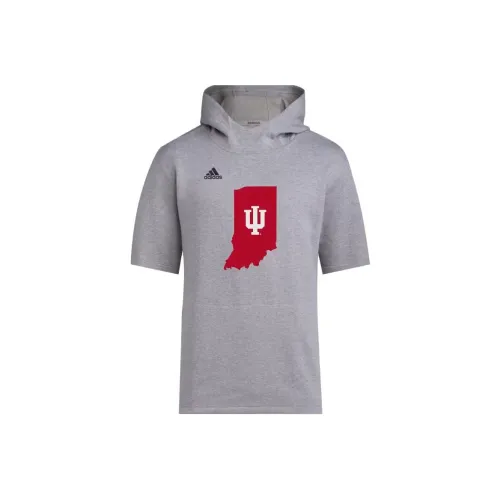 Adidas Indiana Баскетбольная короткая рукавная толстовка T-рубашка мужская серая