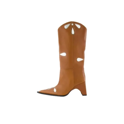 COPERNI Лепесток Bridge Cowboy Высокие сапоги на колено 10 см женские коричневый