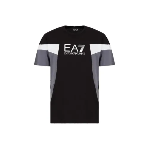EMPORIO ARMANI EA7 Черные Мужские T-рубашки