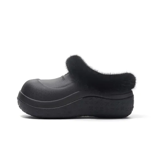 TRAPAR WAVES Резиновая подошва Тихий Домашние тапочки Женские Черный