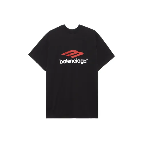 Balenciaga SS24 T-Shirt Loose Fit Unisex Black Баленсиага SS24 T-Рубашка Свободного кроя Унисекс Черная