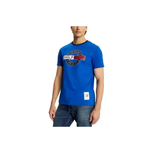 Tommy Hilfiger Metro Логотип T-Рубашка T-Рубашка Мужская Синяя