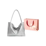 Серебристая сумка для покупок