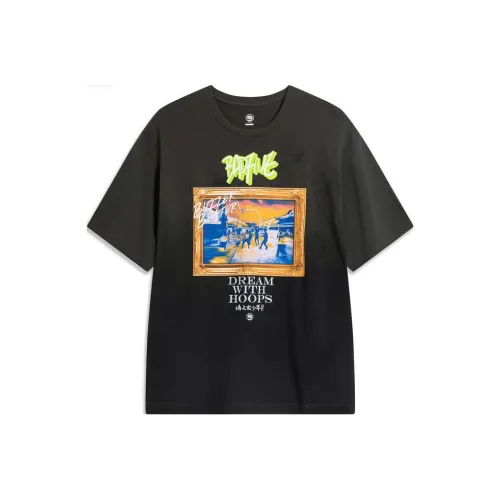 LINING Badfive Рукав с спущенным плечом T-рубашка Унисекс Raven Градиент