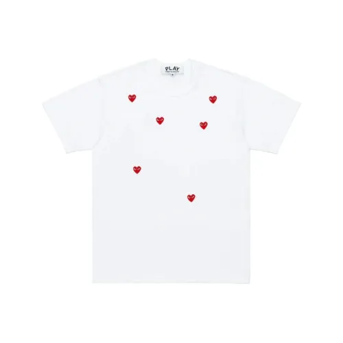 CDG Play SS24 T-Shirt Унисекс Белый