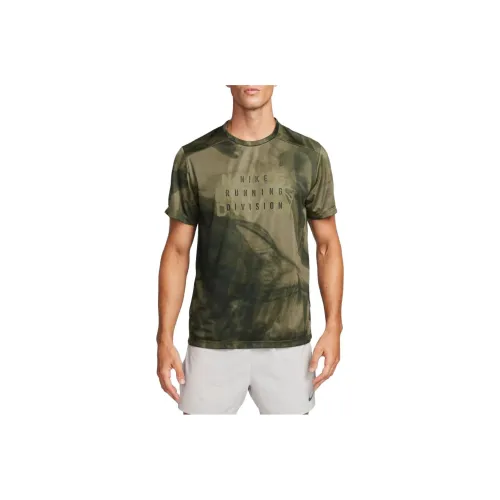 nike RUN Division T Рубашка Мужская Зеленая