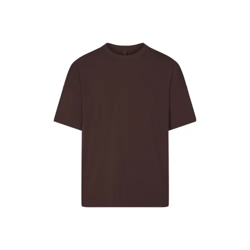 SKIMS Джерси Lounge MENS Relaxed T Рубашка T Рубашка Мужской Эспрессо Темный кофейный Цвет