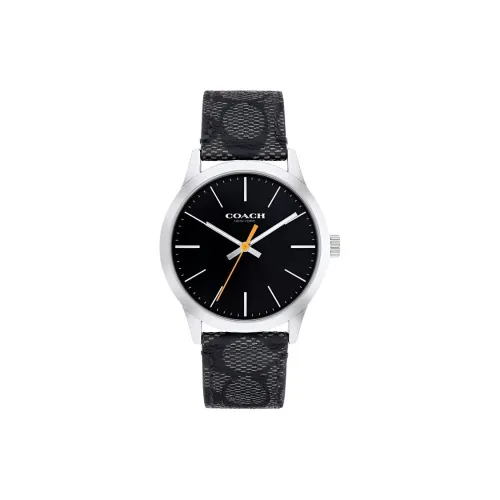 COACH Наручные часы Кварцевый механизм Холст Ремешок 39 мм Черный циферблат Мужские часы