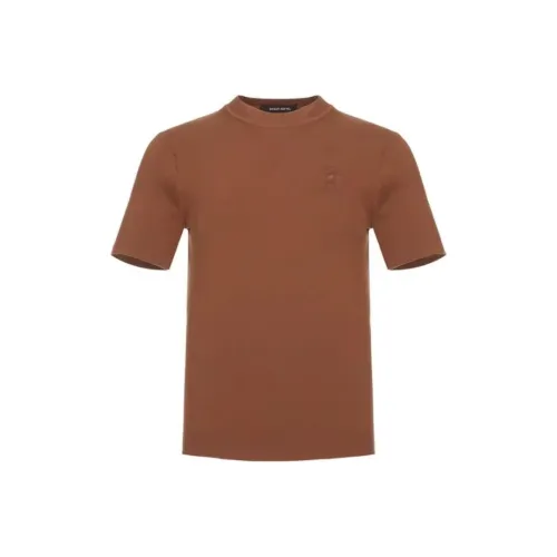 BRAUN BUFFEL T Рубашка Мужская Желтая Коричневая