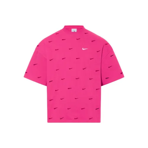 Nike x Jacquemus T-Shirt Азиатская версия Унисекс Арбузно-розовый Красный