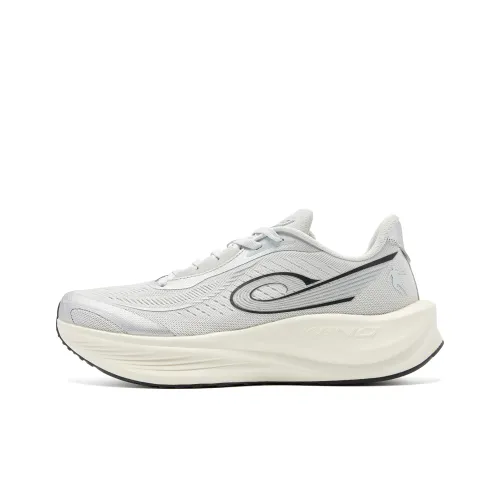 QIAODAN Strong Wind 3TR Беговые кроссовки Низкий топ Серый Серебряный Белый Мужской