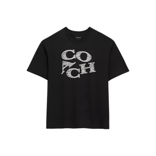 COACH Мужские черные T-рубашки