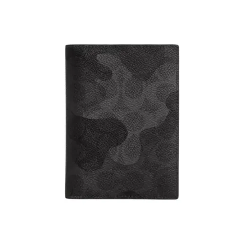 COACH Покрытие Холст Картхолдер Мини Мужской Черный Серый