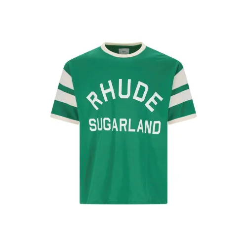 RHUDE Зеленый Мужской T-Рубашки
