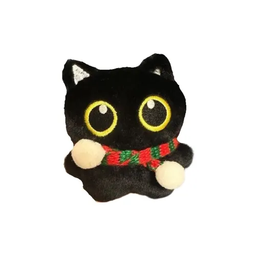 Lionf Супер милый Панк Позиционирование Стиль Маленький Черный Кот Куклы Плюшевый Брелок 13 см Высота