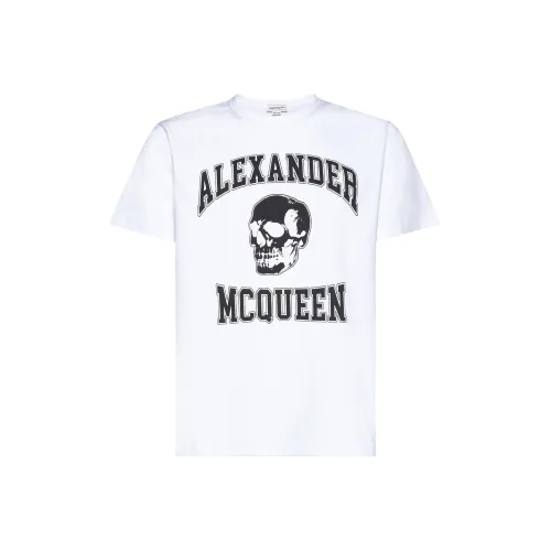 Alexander McQueen Белая Мужская T-Рубашка