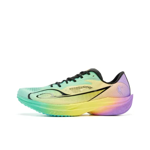 QIAODAN Feiteng 2,0 Беговые кроссовки Низкий топ Фиолетовый Зеленый Желтый Мужской