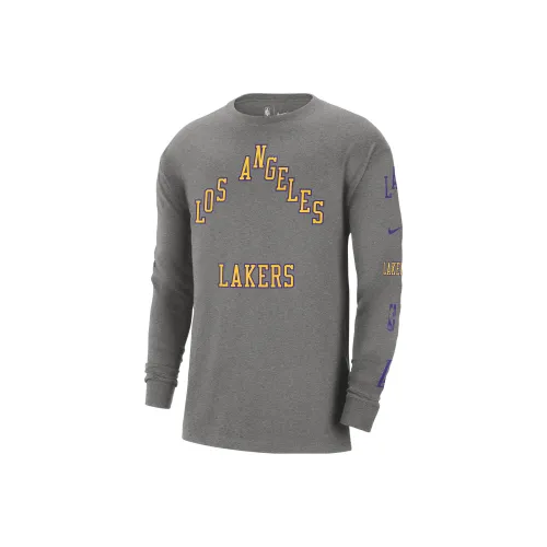 Nike Los Angeles Lakers 2023 24 Городская Edition T-рубашка Городская Edition 2023 24 Los Angeles Lakers Мужская Серый